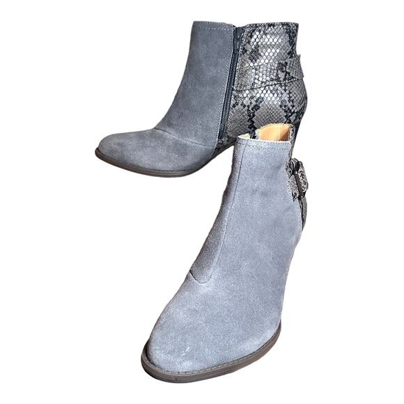 Vionic Snake-Print Suede Water-Resistant Boots - Picture 1 of 6